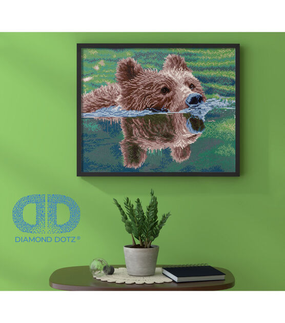 Diamond Dotz 23.5" x 19.5" Grizzly Swim Square Painting Kit, , hi-res, image 2