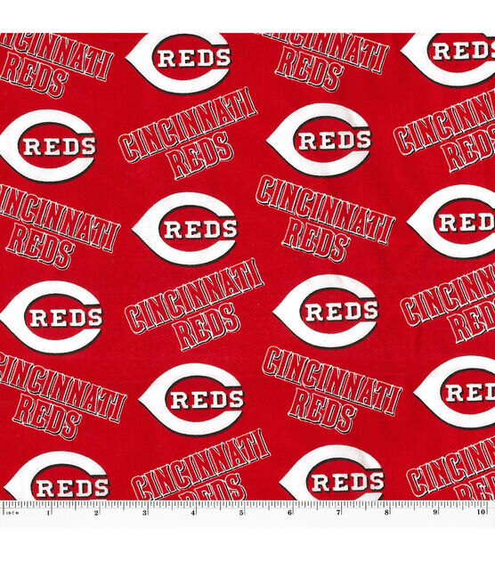 Fabric Traditions Cincinnati Reds Cotton Fabric Logo