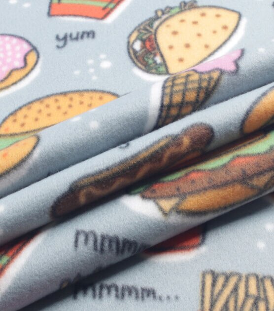 Junk Food Blizzard Prints Fleece Fabric, , hi-res, image 3