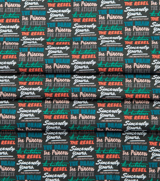 Breakfast Club Clique Labels Pop Culture Cotton Fabric