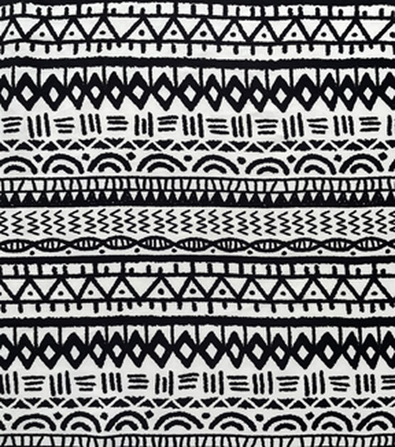 Black Histoy Month Black & White Geo Stripe Satin Lounge Fabric, , hi-res, image 1
