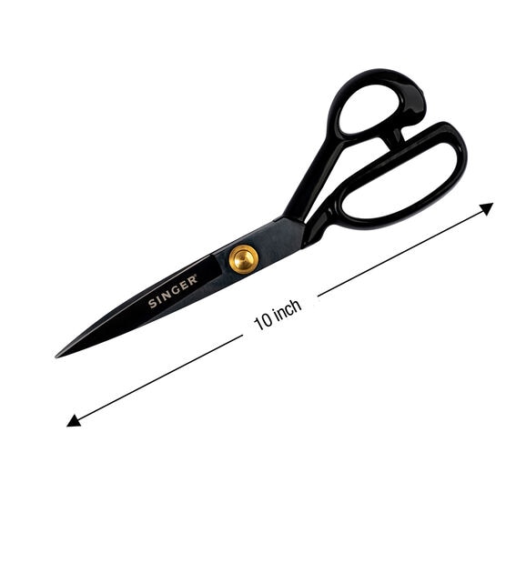 SINGER ProSeries 10" Forged Tailor Scissors, Black Oxidized Blades, , hi-res, image 2