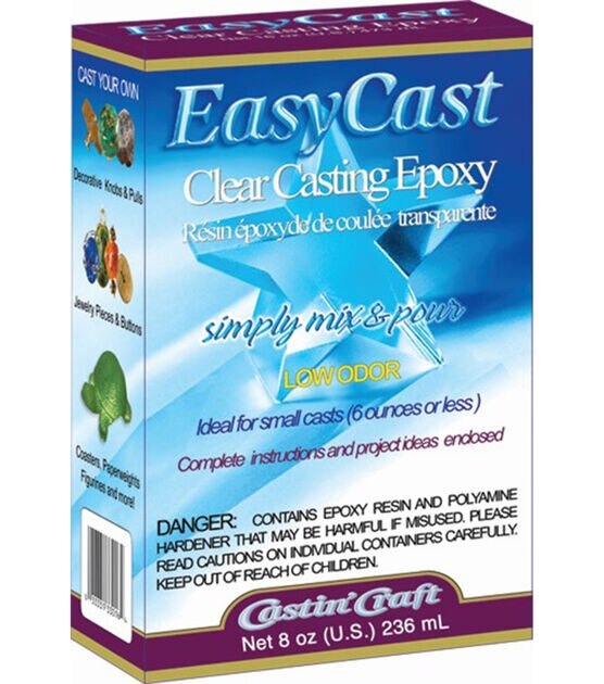 Easy Cast Clear Casting Epoxy Resin 8 Ounce Kit Castin Craft