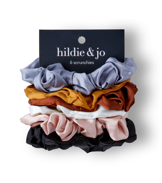 6ct Polyester Silky Skinny Scrunchies by hildie & jo