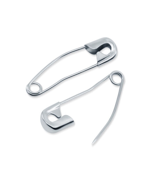 Dritz 1-1/16" Curved Safety Pins, Nickel-Plated Steel, 300 pc, , hi-res, image 2