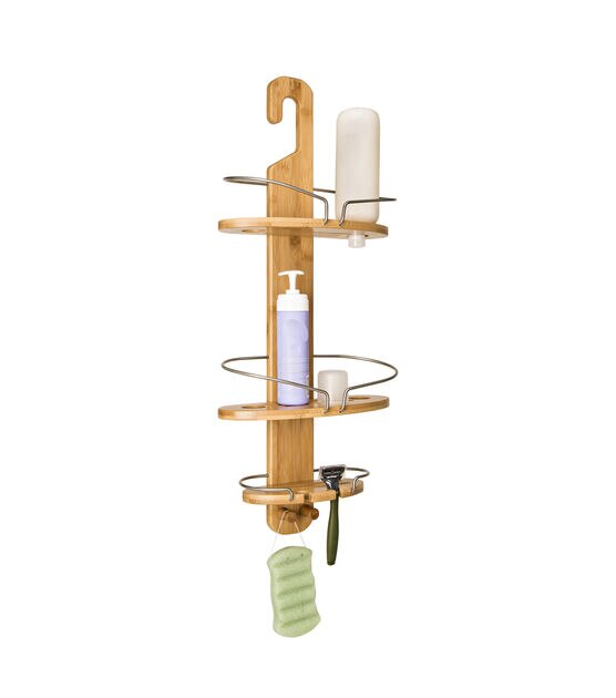 Honey-Can-Do Bamboo Hanging Shower Caddy 