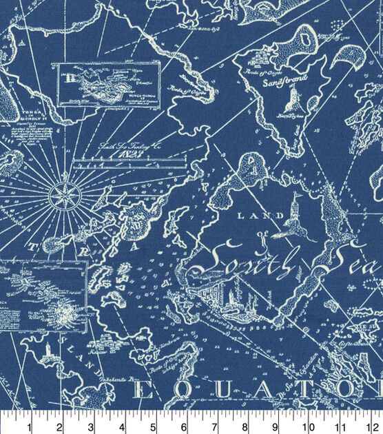 Tommy Bahama Outdoor Fabric South Seas, Nautical Print Outdoor Fabric