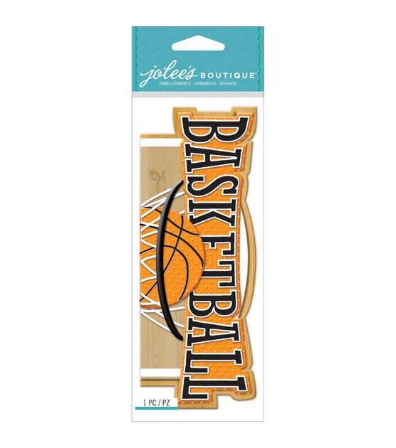 Jolee's Boutique Title Wave Dimensional Stickers Basketball