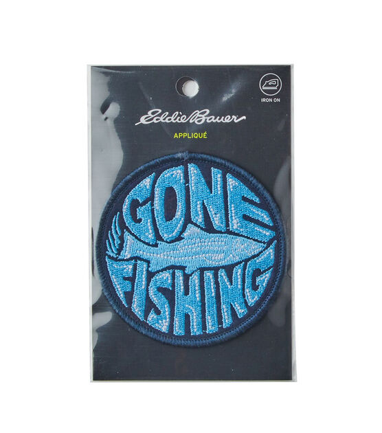 Eddie Bauer 3" Gone Fishing Iron On Patch