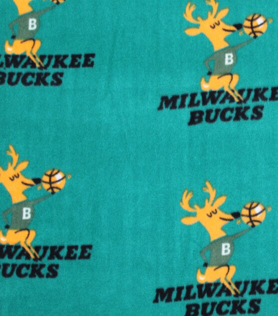 Milwaukee Bucks Fleece Fabric Retro Logo, , hi-res, image 2