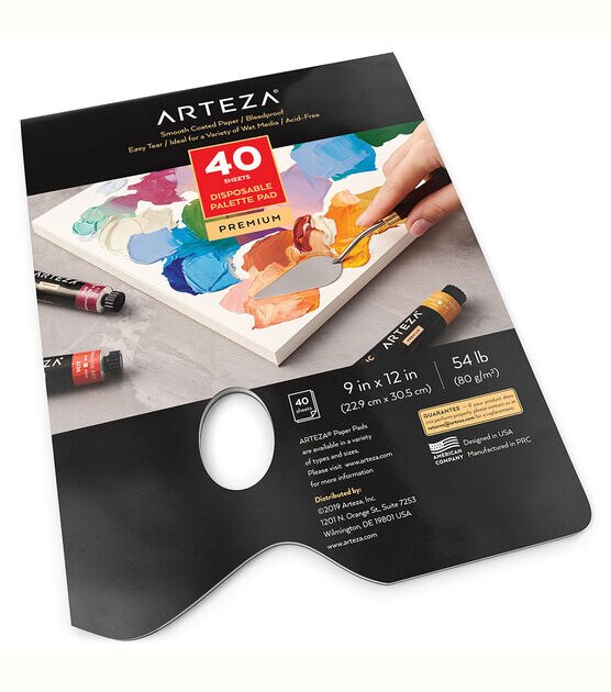 Arteza Disposable Palette Pad 9''x12'' 40 Sheets 2pk, , hi-res, image 2