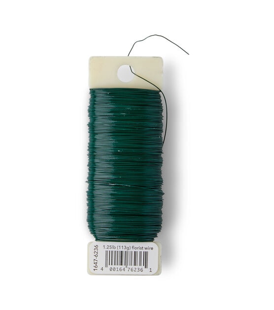26 Gauge Green Floral Paddle Wire by Bloom Room