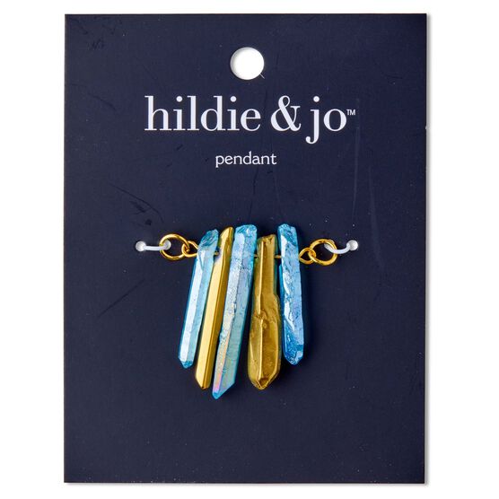 Gold & Blue Stone Pendant by hildie & jo