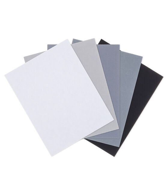 50 Sheet 8.5" x 11" Gray Solid Core Cardstock Paper Pack by Park Lane, , hi-res, image 2