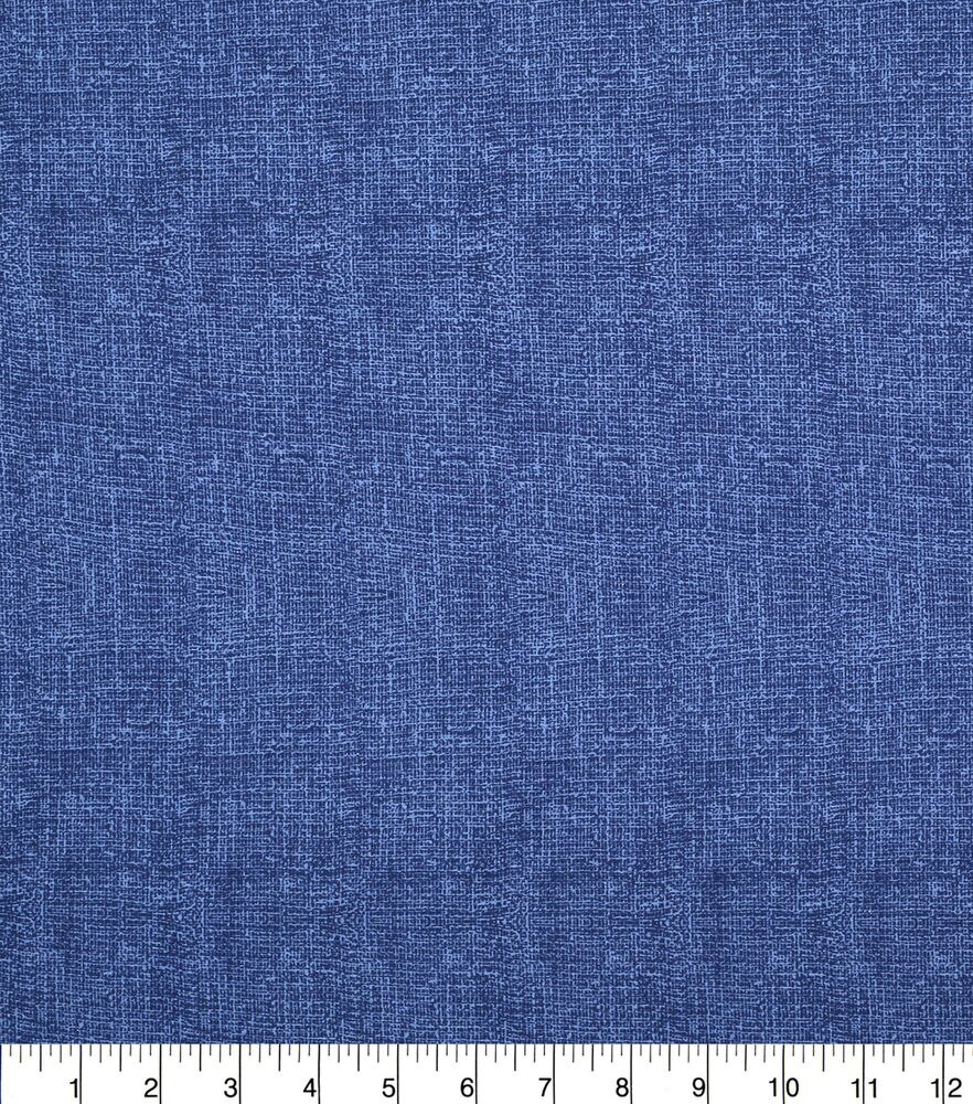 Burlap Texture Quilt Cotton Fabric by Keepsake Calico, Navy, swatch