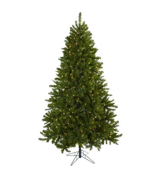 Nearly Natural 7.5' Clear Pre Lit Windermere Christmas Tree
