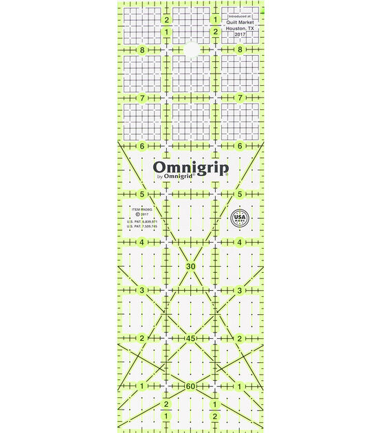 Omnigrip Neon Rectangle Grid Ruler, 3" x 9", , hi-res, image 2