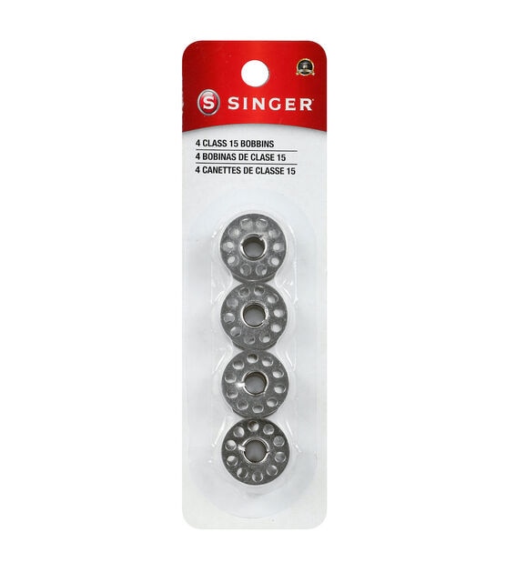 SINGER Class 15 Metal Bobbins 4ct