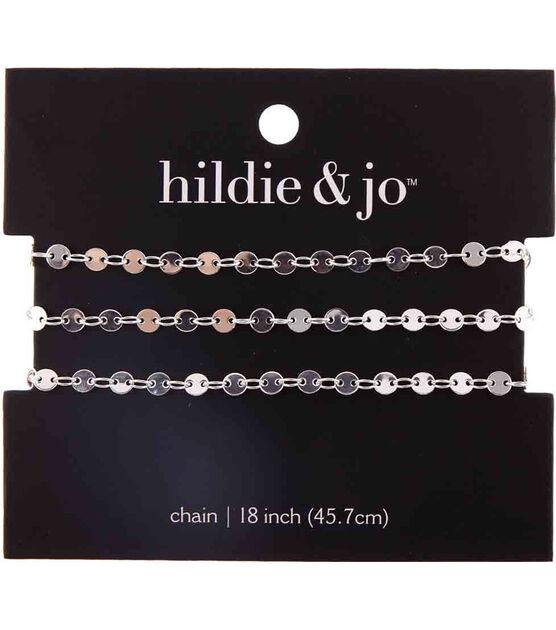 18" Silver Small Copper & Iron Circle Chain by hildie & jo