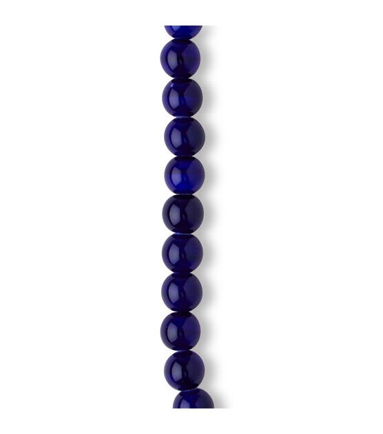 8" Sapphire Round Ceramic Beads by hildie & jo, , hi-res, image 3
