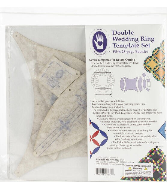 TEMPLATE for Double Wedding Ring Pieced Arcs by QuiltSmart