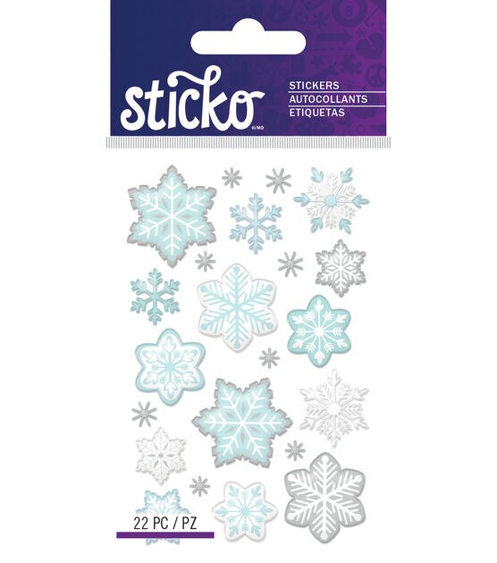 Sticko Mina Snowflakes Epoxy Stickers