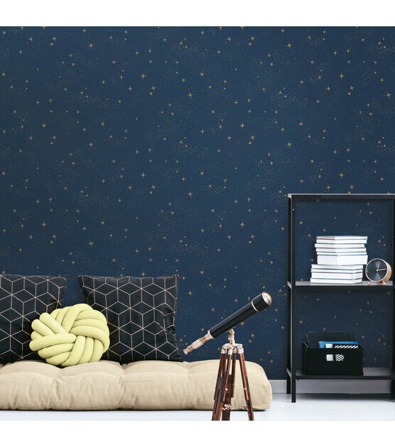 RoomMates Wallpaper Dark Blue Upon a Star, , hi-res, image 5