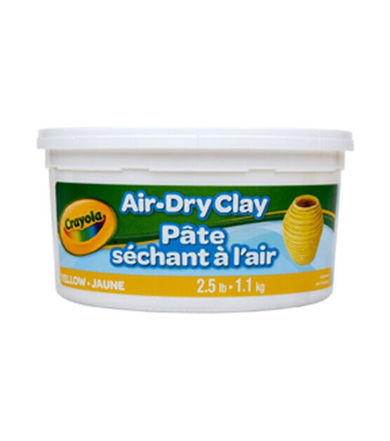Crayola 2.5lb Yellow Resealable Air Dry Clay Tub