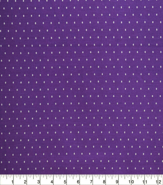 Aspirin Dots on Purple Quilt Cotton Fabric by Quilter's Showcase