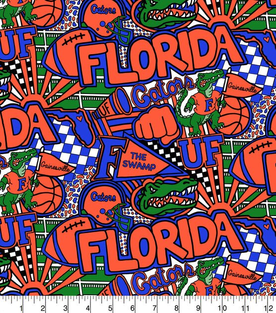 University of Florida Gators Cotton Fabric Pop Art