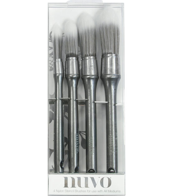 Nuvo by Tonic Studios 4 pk Stencil Brushes