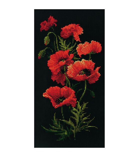 RIOLIS 20" x 10" Poppies Counted Cross Stitch Kit