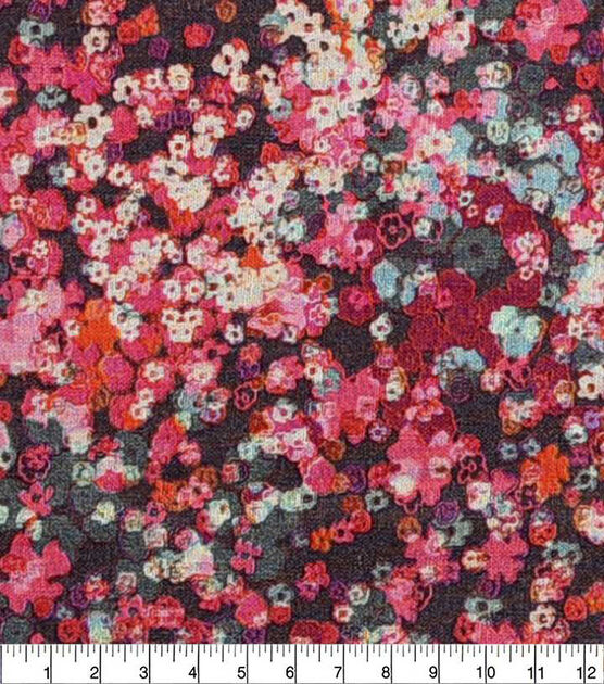 Pink & Brown Floral Quilt Cotton Fabric by Keepsake Calico, , hi-res, image 2