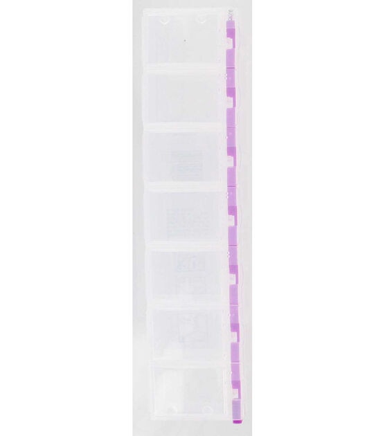 9" Clear Plastic Storage Box With 7 Compartments