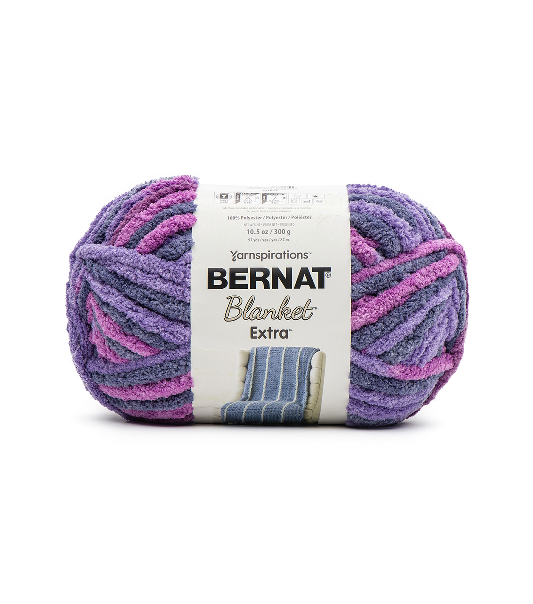 Bernat Blanket Extra 97yds Jumbo Polyester Yarn, Purple Sunset, hi-res