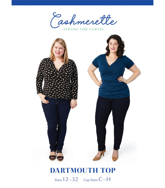 Cashmerette Size 12 to 32 Women's Dartmouth Top Sewing Pattern