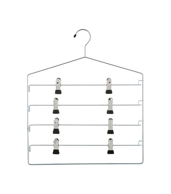 Organize It All 16" Silver 4 Tier Swing Arm Slack Rack Hanger