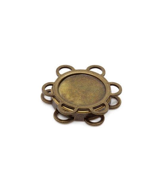 Dritz Magnetic Flower Sew-On Snap, 1 Set, Antique brass, , hi-res, image 4