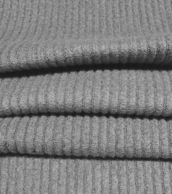 Solid Cozy Ribbed Knit Fabric