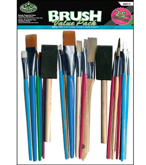 1 Foam Brushes with Wooden Handle - 20 Pack Royal Brush
