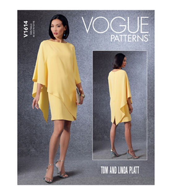 Vogue V1614 Size 14 to 22 Misses Dress Sewing Pattern
