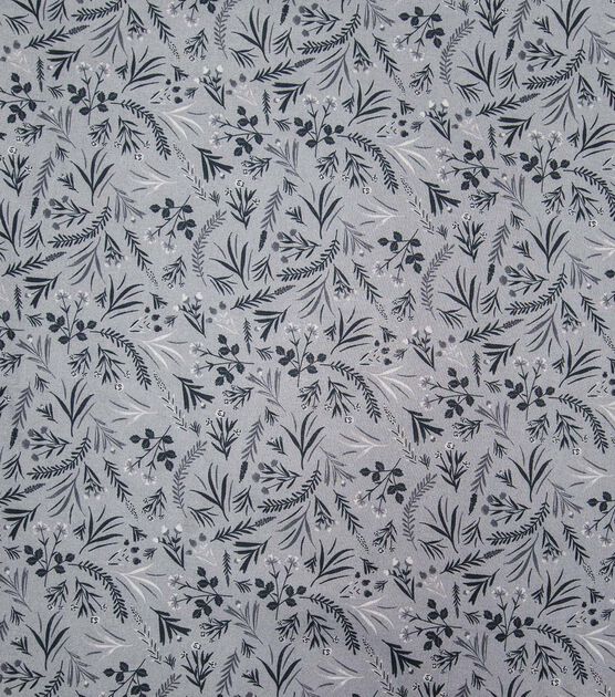 Black Floral & Grasses Quilt Cotton Fabric by Keepsake Calico, , hi-res, image 2