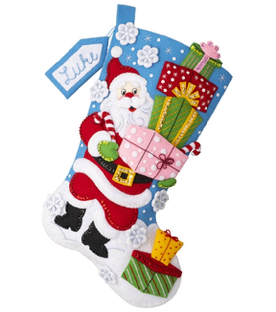 Bucilla 18" Santa's Gifts Galore Felt Stocking Kit