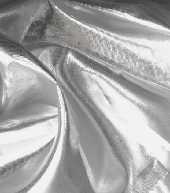 Metallics Shiny Lame Fabric Silver
