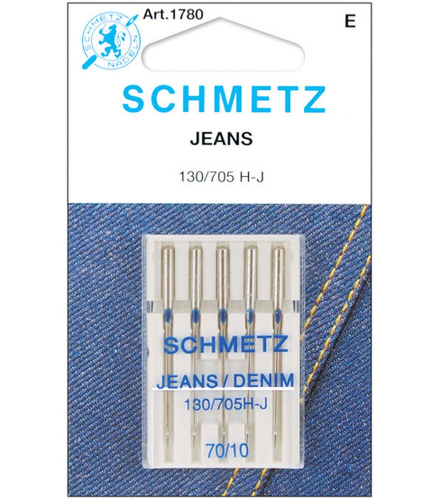 Schmetz Denim/Jeans Machine Needles 5 pk Several Sizes, Size 10/70, swatch