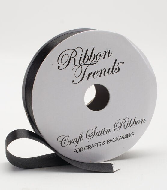 Ribbon Trends Value Craft Satin Ribbon 7/8'' Black