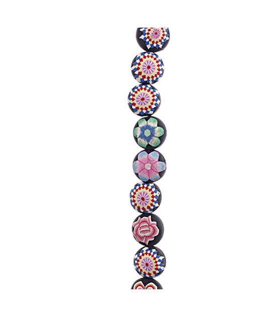 7" Multicolor Flower Clay Beads by hildie & jo, , hi-res, image 2