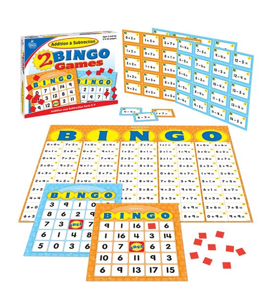 Carson Dellosa 857ct Addition & Subtraction Bingo Board Games, , hi-res, image 3