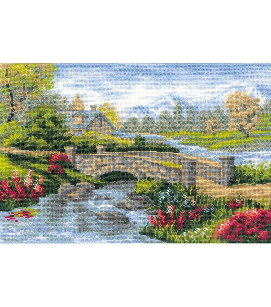 RIOLIS 15" x 10" Summer View Counted Cross Stitch Kit