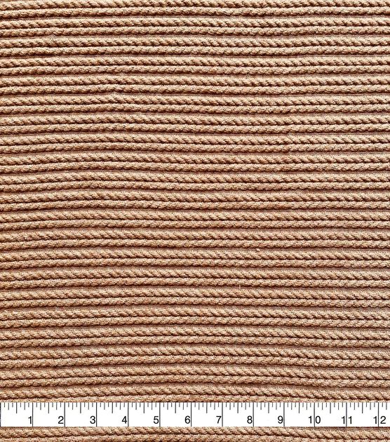 Brown Sweater Rib Knit Fabric, , hi-res, image 4